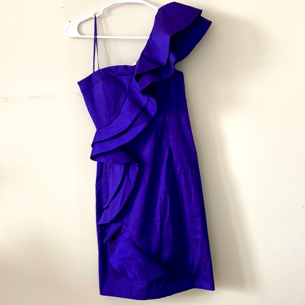 Jessica Simpson Ruffled Purple Cocktail Dress